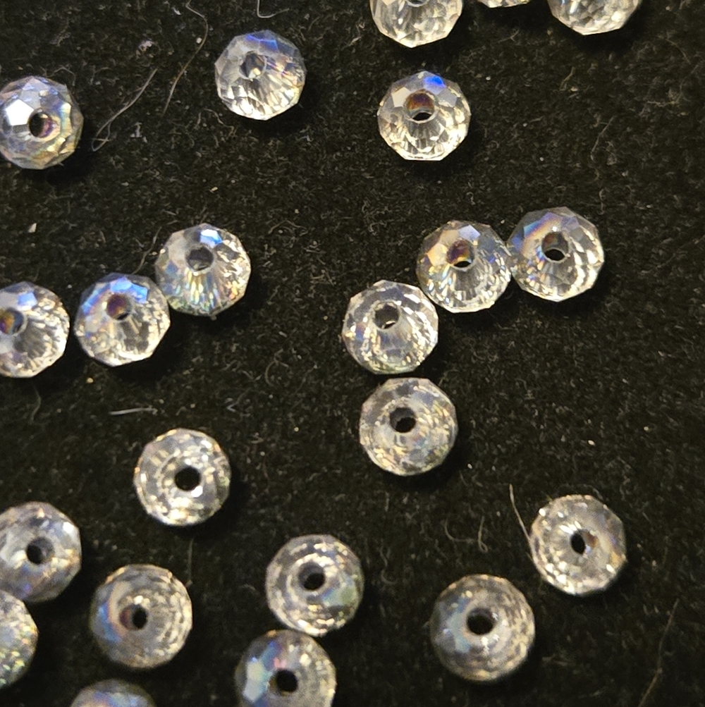 Light Blue Iridescent Austrian Crystal Beads